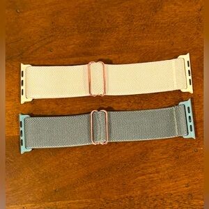 2 Smartwatch bands- adjustable, stretchy & washable. NWOT